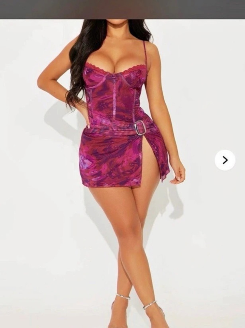 Fashion Nova Mini Dress in Pink & Purple